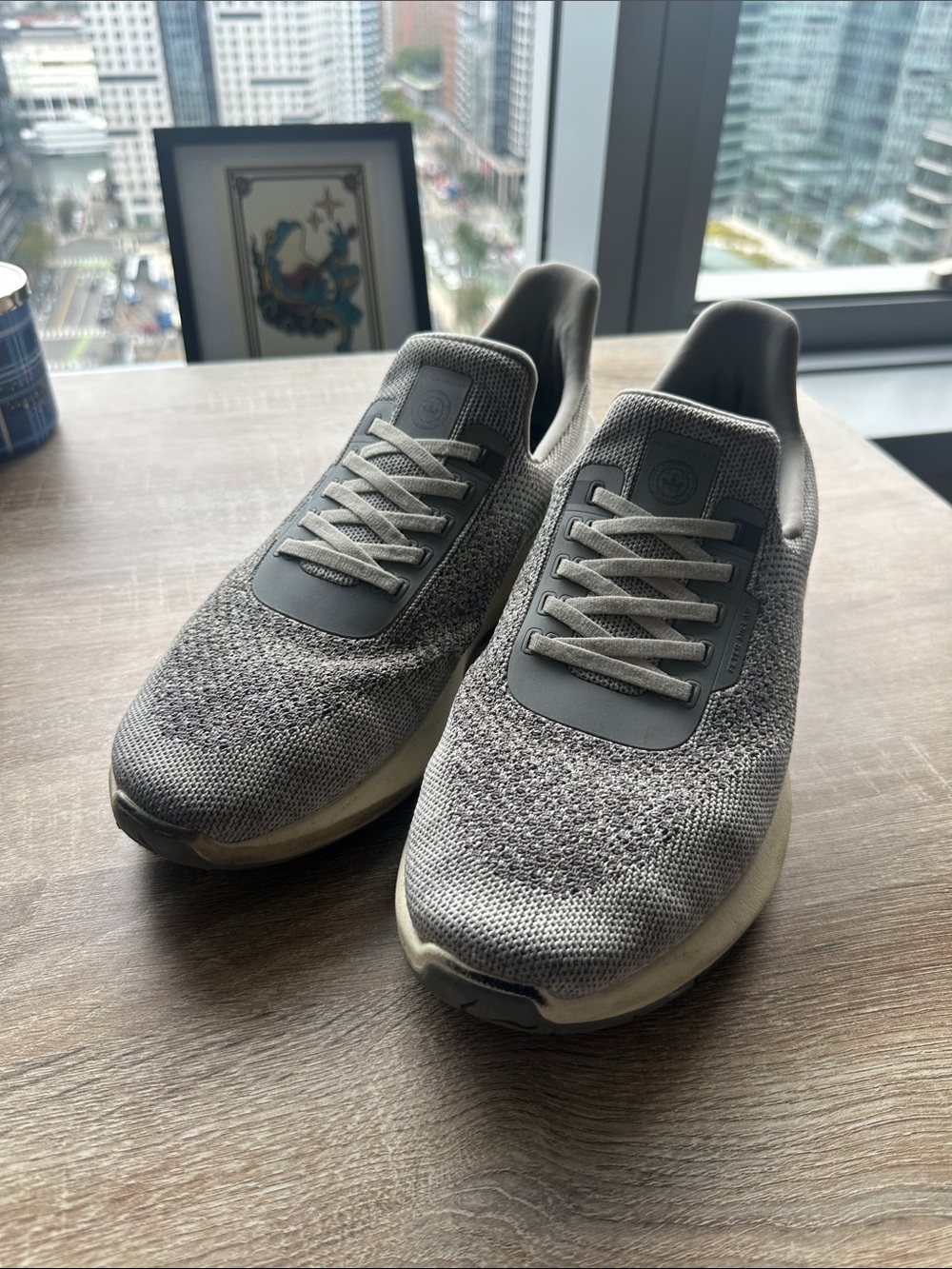 Men's APOLLO limited Gray Knit Athletic Sneakers - Lightweight Casual Shoe